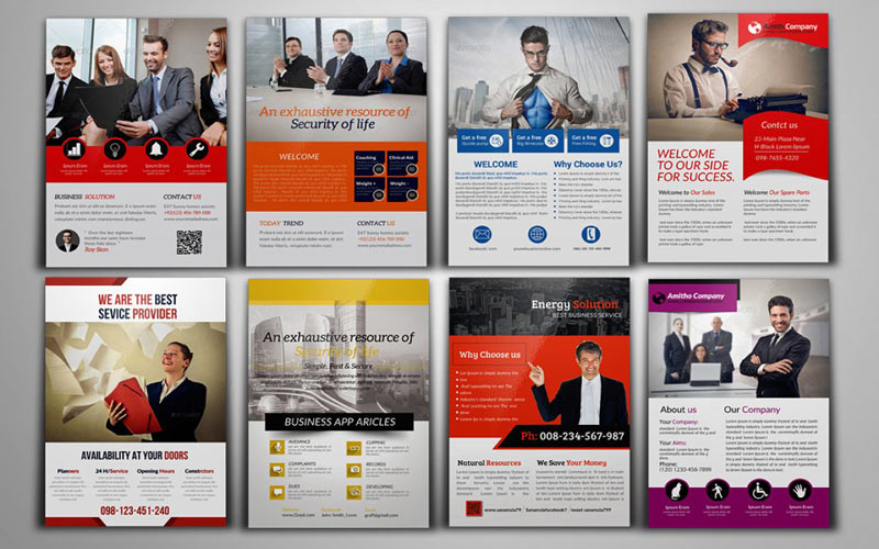 modern flyer template collage Multipurpose Photoshop Templates - photoshop flyer templates