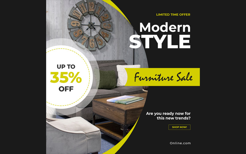 preview template for furniture sale advertisment