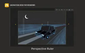 Perspective Ruler available in Animation Desk - digital animation software