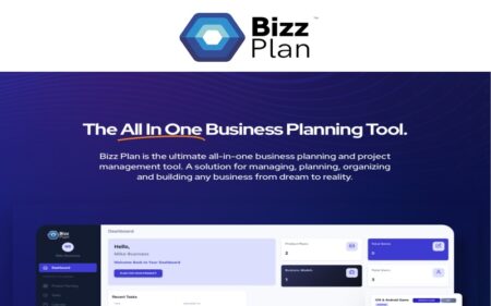 BizPlan's Dashboard along with a text which defines BizPlan