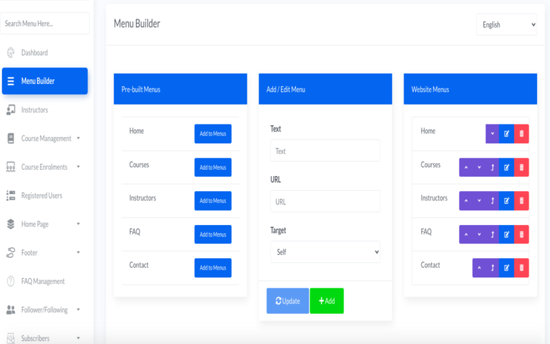 Menu Builder