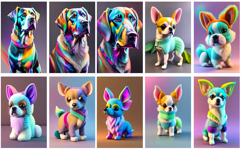 Cute animated playful dog images