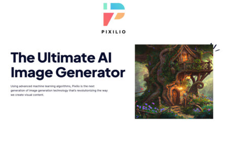 Pixilio feature image showcasing an AI generated tree-house image