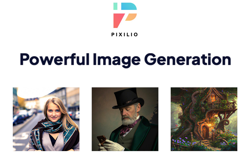 pixilio - ai image creation preview presenting multiple AI generated images
