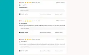 Riivu - review management system interface demonstrating the integration with popular review sites and real-time analytics