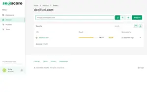 detailed Reports and Projects Tab with report data