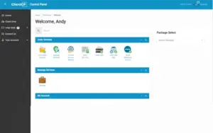 StartHost Home page dashboard