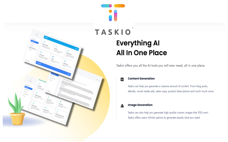 Taskio, an All-In-One AI Productivity Tool for managing the task.
