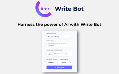 Write Bot - AI writing tool lifetime deal feature image