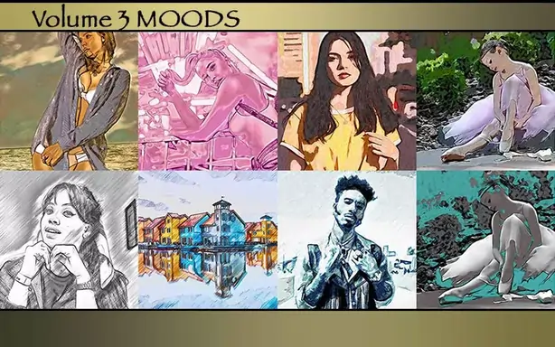 Mood & Sketch Effects collage of volume 2