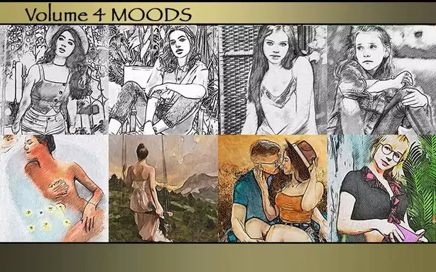 Collage of mood sketch effects