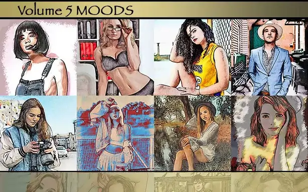 Collage of mood sketch effects