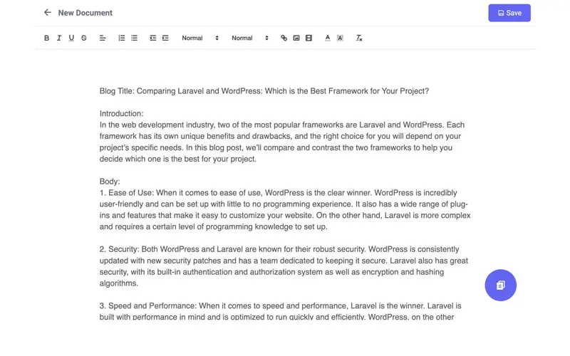 Write bots blog writing dashboard 