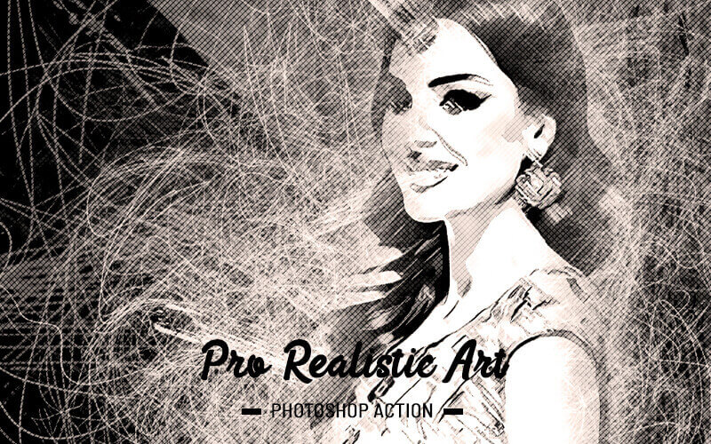 Image showcases a picture of a woman edited using Pro Realistic Art