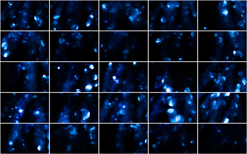 collage of Soothing shades of blue in abstract composition