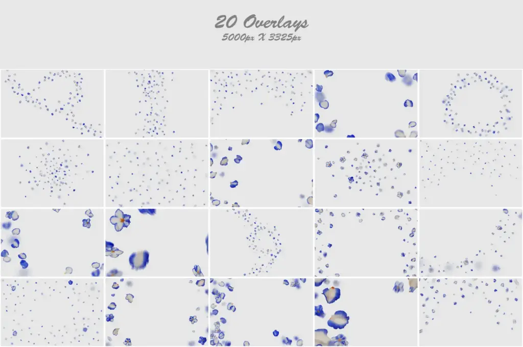 Artistic composition of blue leaves