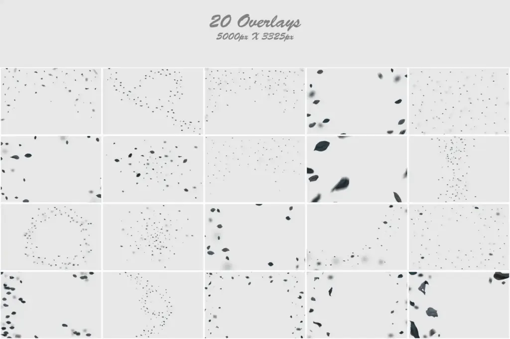 Nature-inspired blue leaves arrangement