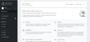 Preview of DijiBot - wordpress website cloner Displaying all the features on the sidebar