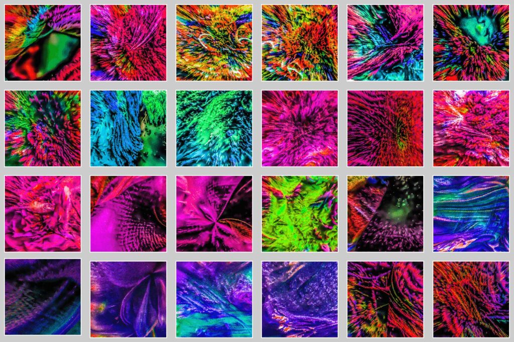 Abstract Displaced Elements Creating Striking Visuals