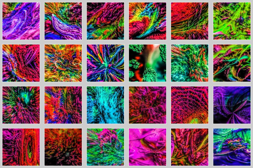 Abstract Displaced Textures in Various Colors and Styles