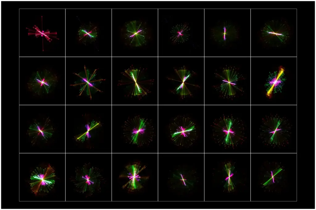 An explosive burst of vibrant colors and dynamic shapes