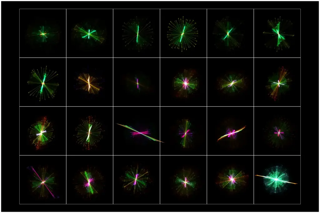 An abstract representation of an explosion, filled with vibrant hues and energetic patterns