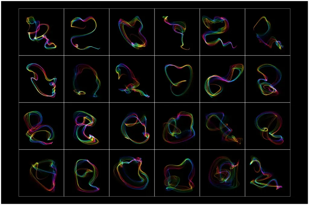 A vibrant rainbow-colored fabric flowing gracefully