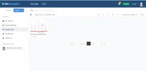FileStreams Recent Files showcasing newly uploaded files on the cloud