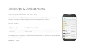 FileStreams - Cloud Storage Tool displaying how to access files from multiple devices and instructions.