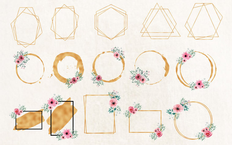 40 floral frames preview