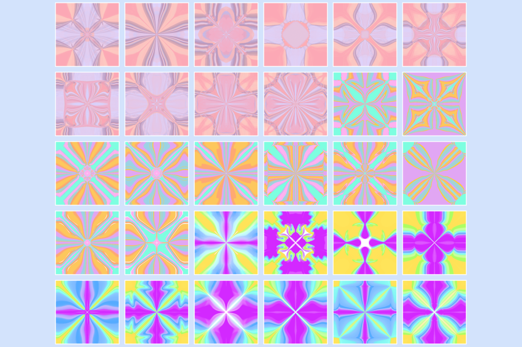 Artistic Geometric Patterns in a Variety of Styles