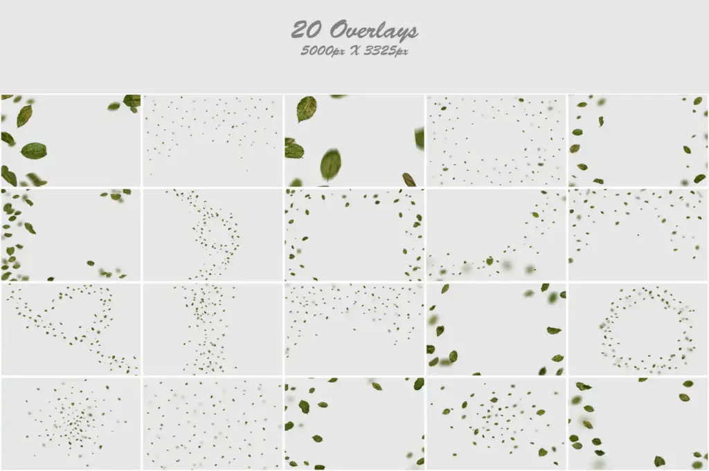 Glitter Green Leaves