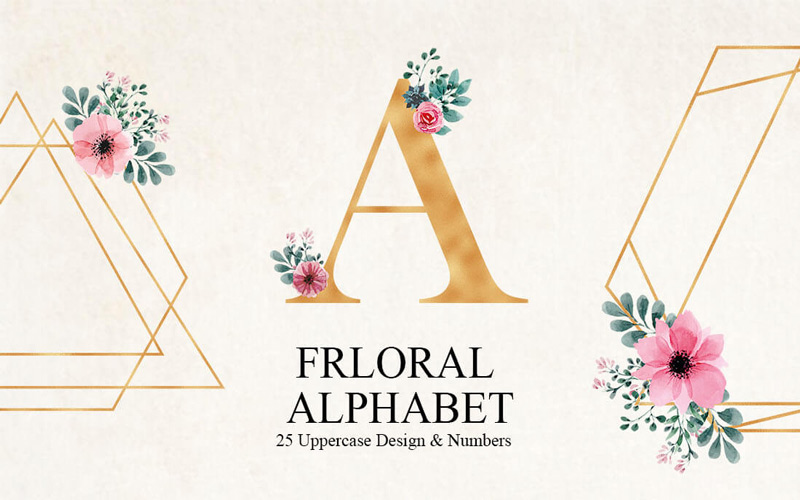 Golden-Floral-Letters