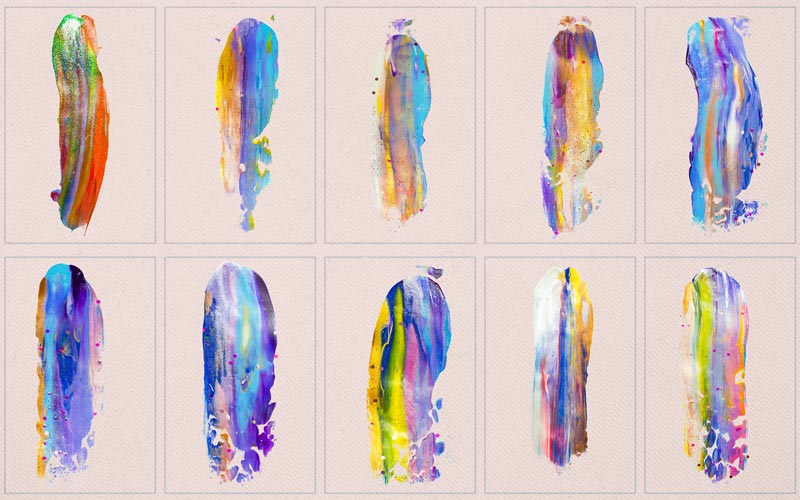 This image is a collage of superb brush strokes.