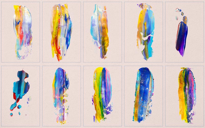 This image is a collage of stupendous brush strokes.