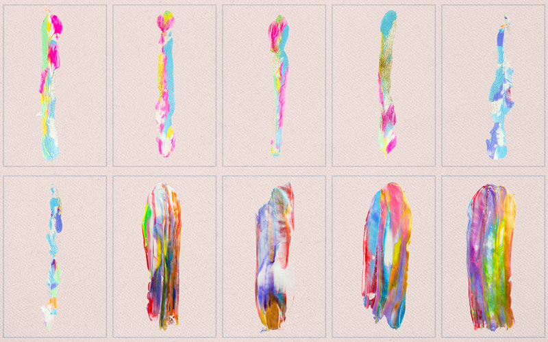 This image is a collage of sublime brush strokes.