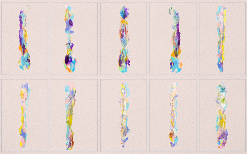 This image is a collage of fragile brush strokes.