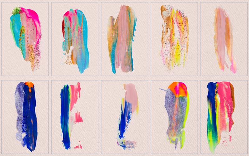 This image is a collage of wonderful brush strokes.