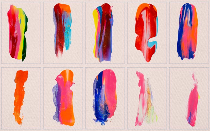 This image is a collage of dark brush strokes.