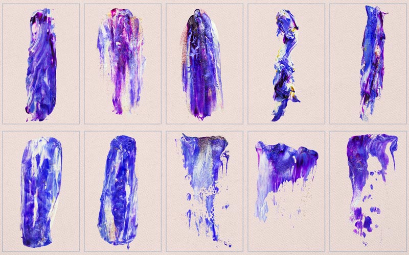 This image is a collage of spectacular brush strokes.