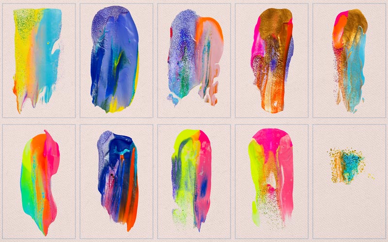 This image is a collage of enchanting brush strokes.