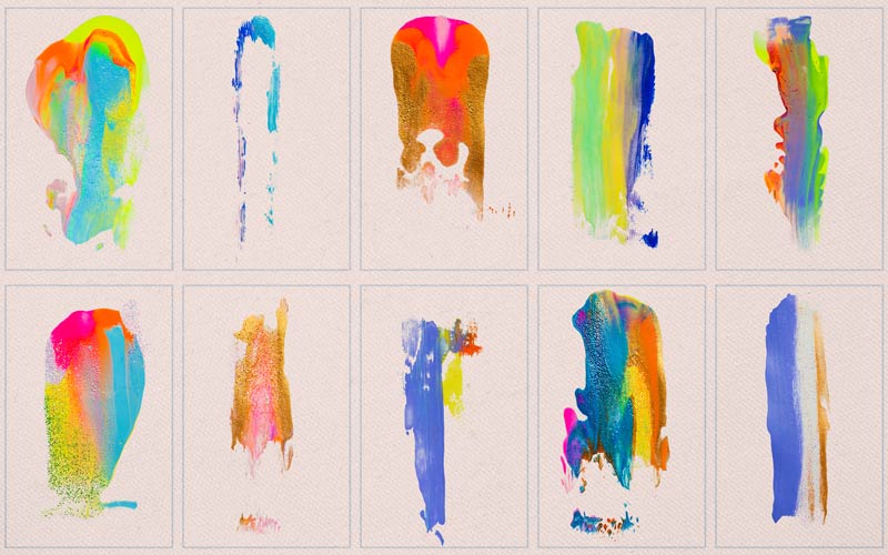 This image is a collage of exquisite brush strokes.