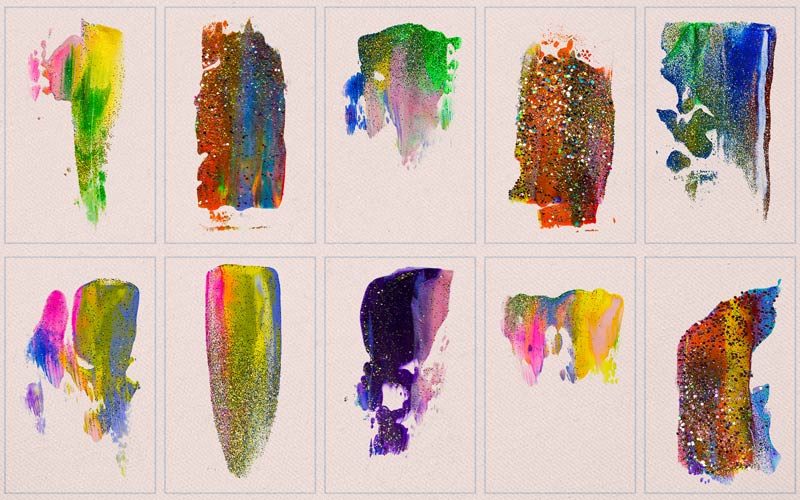 This image is a collage of phenomenal brush strokes.
