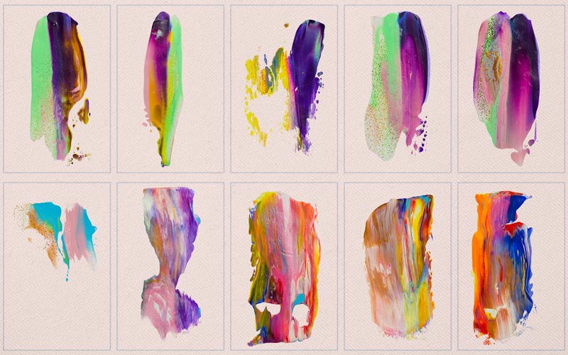 This image is a collage of stirring brush strokes.