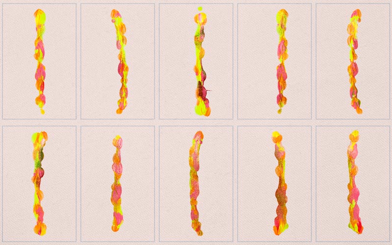 This image consists of yellow-orange hued brush strokes.