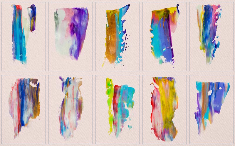 This image is collage of alluring handmade brush strokes.