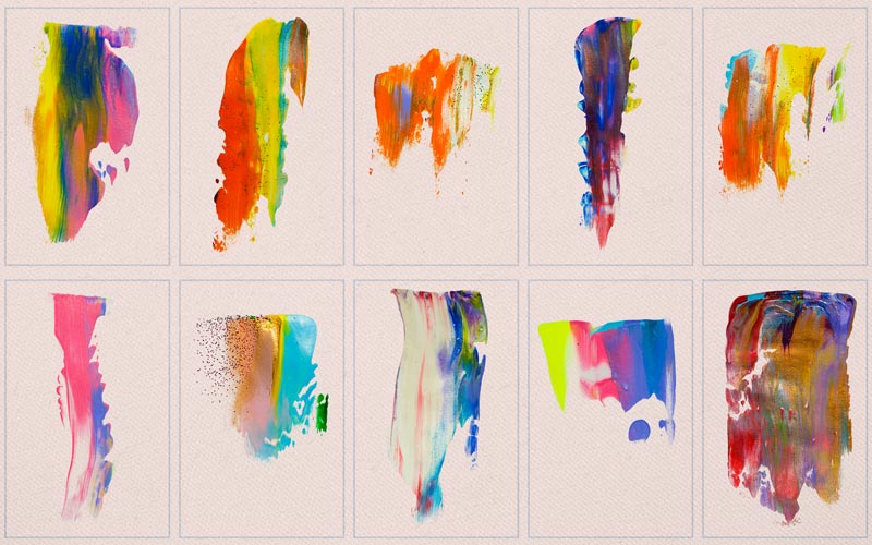 This image is collage of elegant handmade brush strokes.