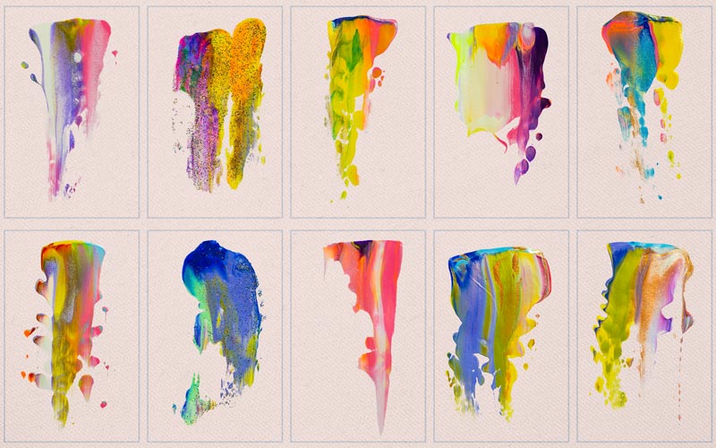 The image is displaying a collage of brush strokes.