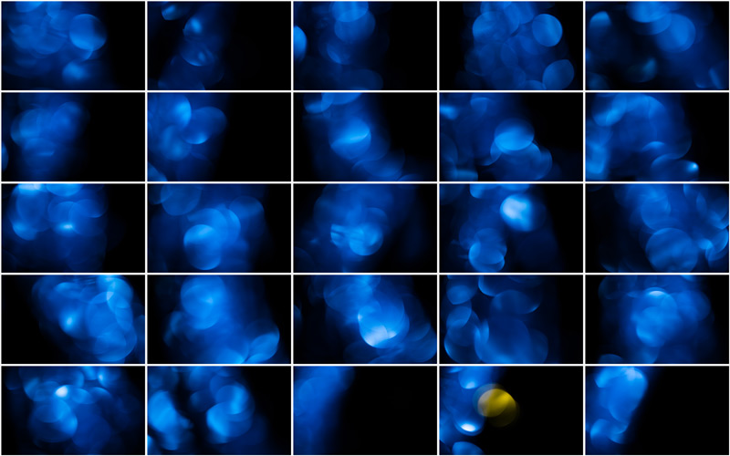 A montage of frosty ice-inspired bokeh effects, creating a captivating wintry atmosphere.