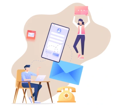 Contact team illustration